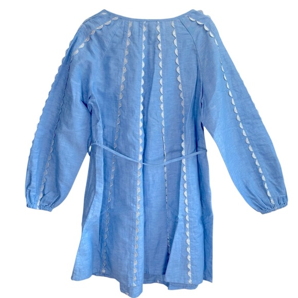 Biden Ric Rac Light Blue Tunic Dress with Tassel Details. Size 16R - Picture 12 of 15